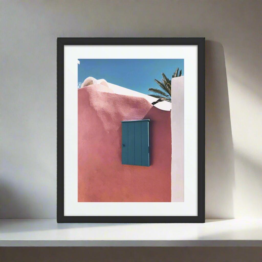 Azure Matte Paper Framed Poster with Mat - Artiome™ - Wall Art