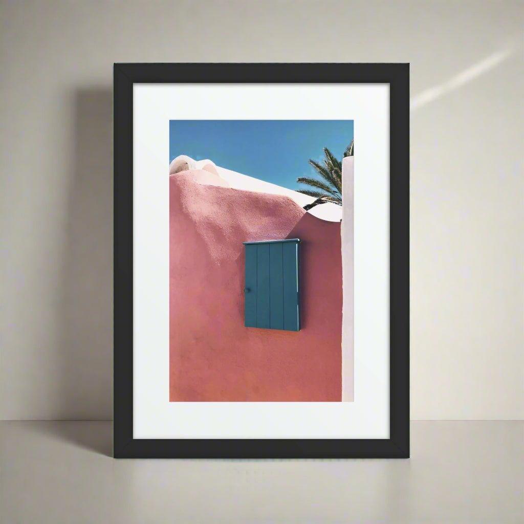 Azure Matte Paper Framed Poster with Mat - Artiome™ - Wall Art