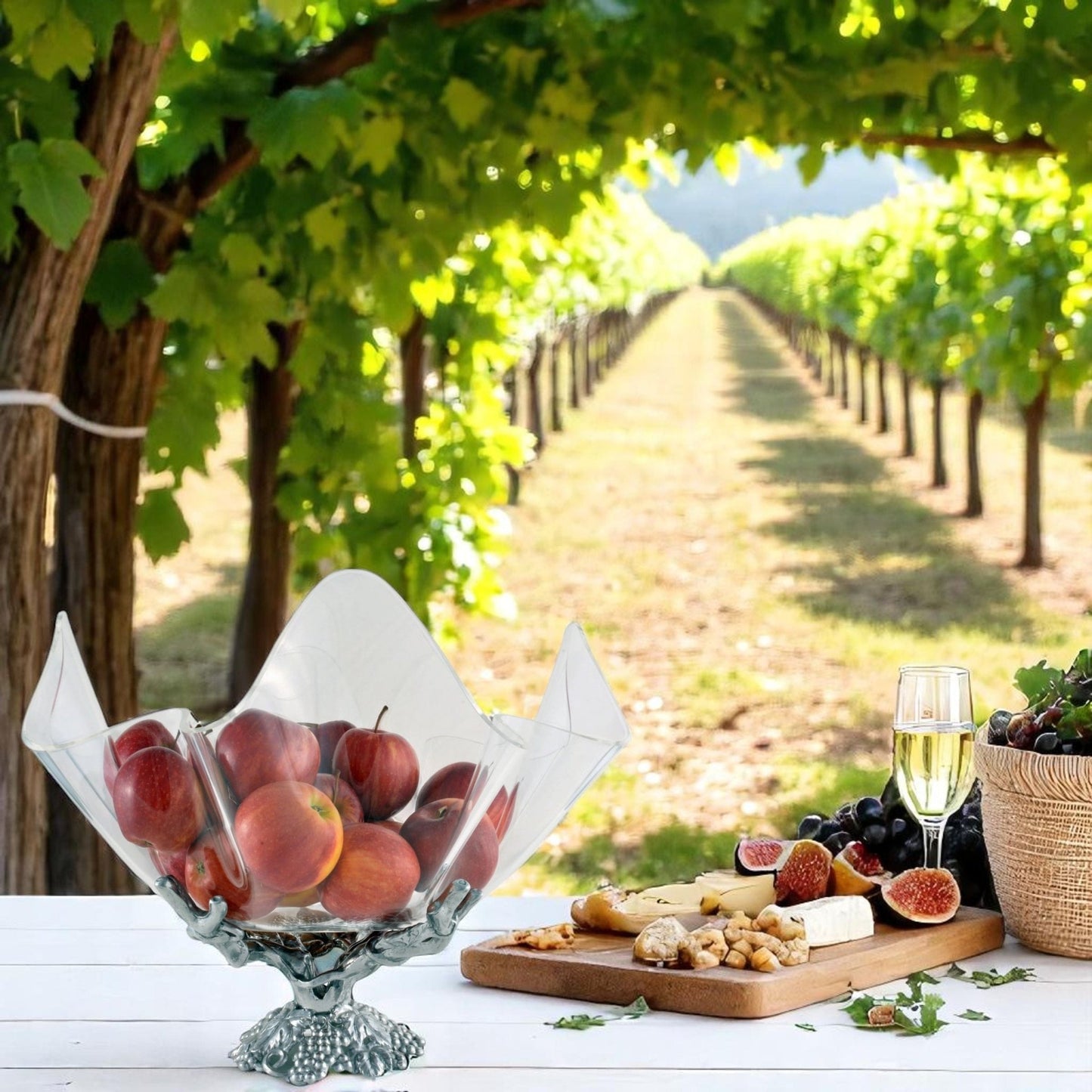Grapevine Stand Acrylic Bowl 14 - Artiome™ - Grape