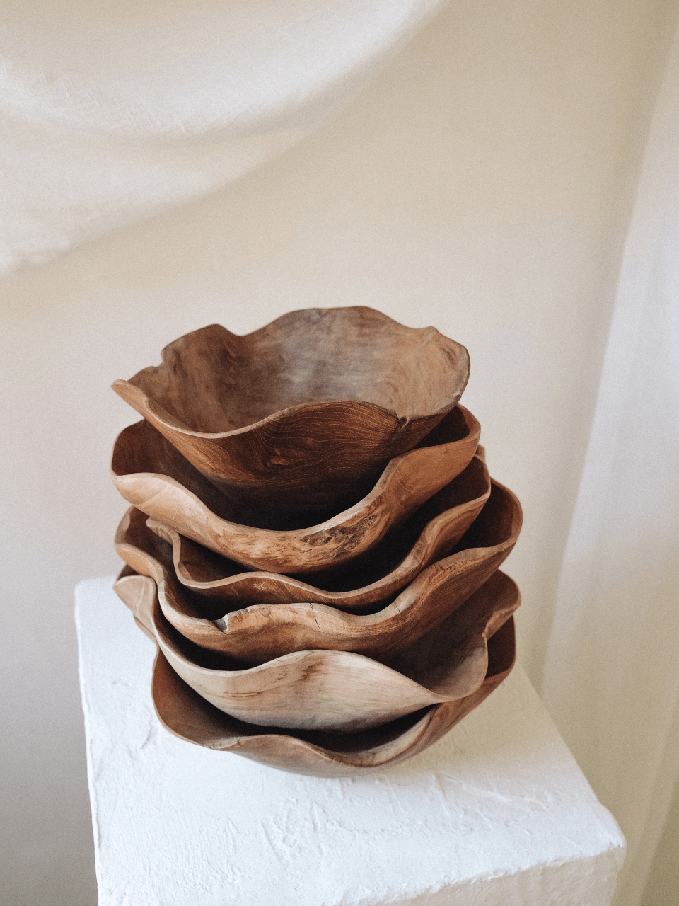 Ruffle Teak Bowl - Artiome™ - Found Object