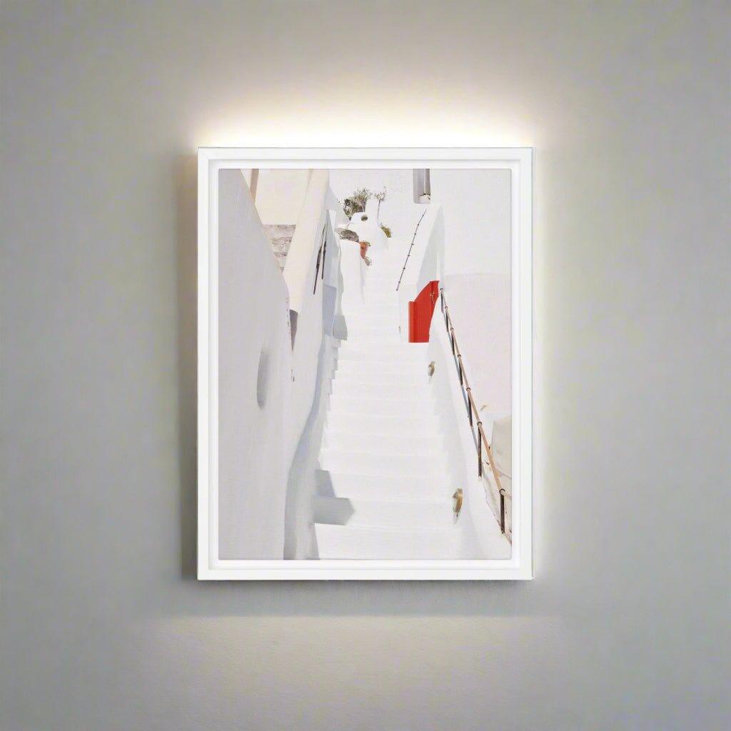 Santorini Wood Framed Canvas - Artiome™ - Wall Art