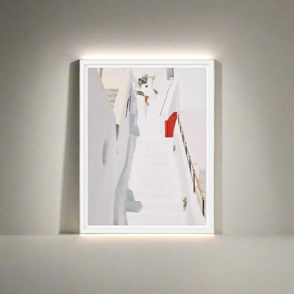 Santorini Wood Framed Canvas - Artiome™ - Wall Art
