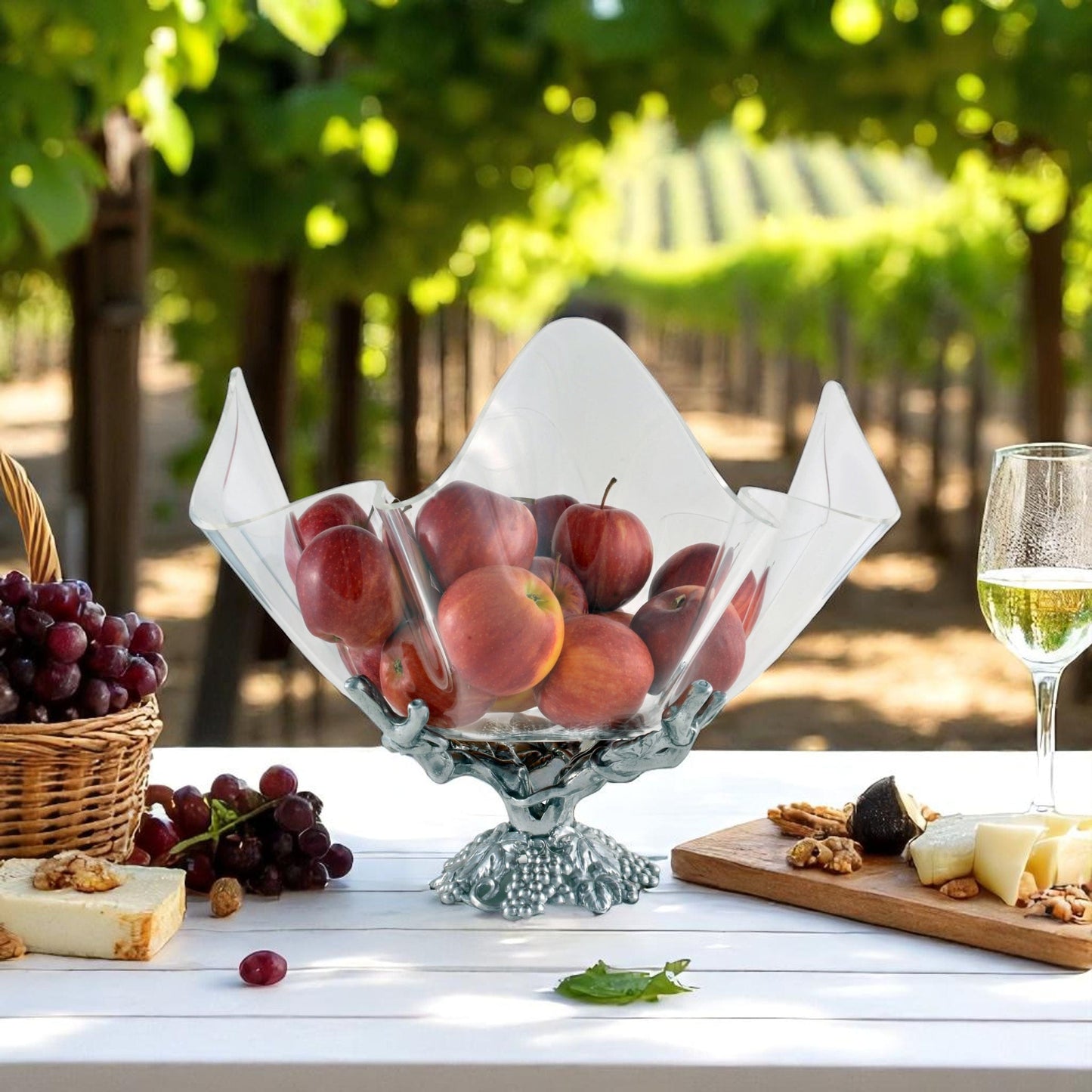 Grapevine Stand Acrylic Bowl 14
