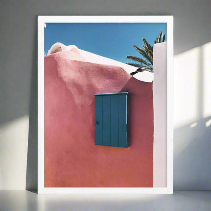 Azure Wood Framed Enhanced Matte Poster - Artiome™ - Wall Art