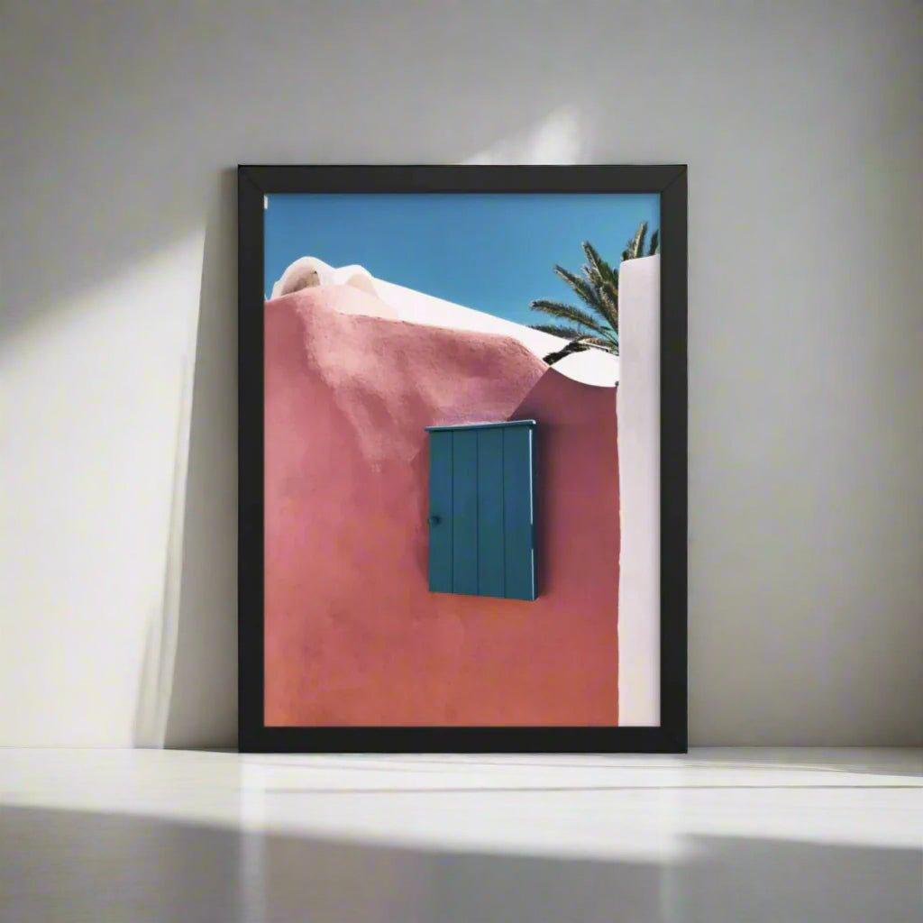 Azure Wood Framed Enhanced Matte Poster - Artiome™ - Wall Art