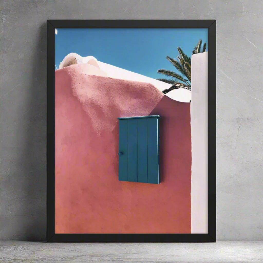 Azure Wood Framed Enhanced Matte Poster - Artiome™ - Wall Art