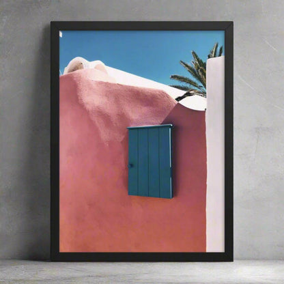 Azure Wood Framed Enhanced Matte Poster - Artiome™ - Wall Art