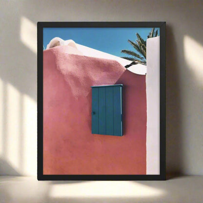Azure Wood Framed Enhanced Matte Poster - Artiome™ - Wall Art