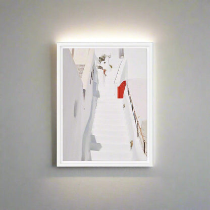 Santorini Wood Framed Canvas - Artiome™ - Wall Art