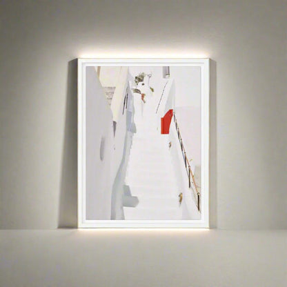 Santorini Wood Framed Canvas - Artiome™ - Wall Art