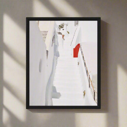Santorini Wood Framed Canvas - Artiome™ - Wall Art