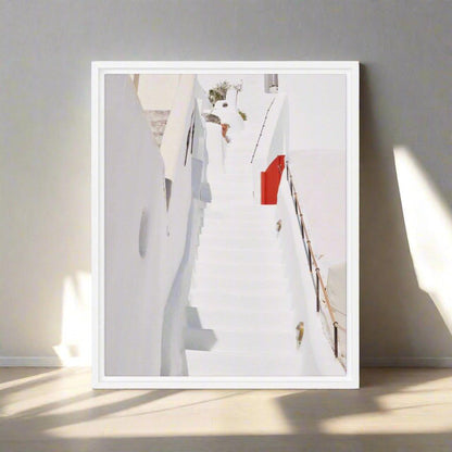 Santorini Wood Framed Canvas - Artiome™ - Wall Art