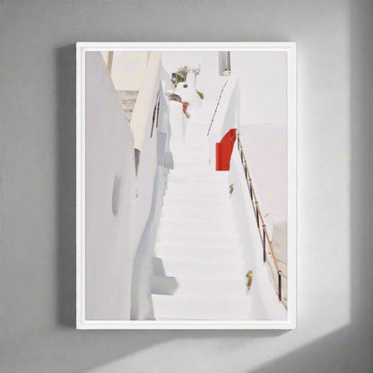 Santorini Wood Framed Canvas - Artiome™ - Wall Art