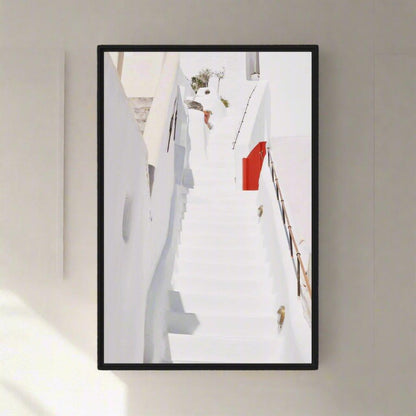 Santorini Wood Framed Canvas - Artiome™ - Wall Art